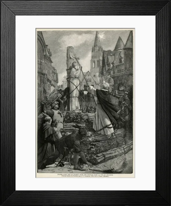 Framed Print : JOAN OF ARC AT STAKE Framed Print : JOAN OF ARC AT STAKE