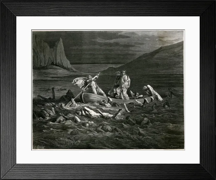 Framed Print : Dante - Virgil Cross Styx Framed Print : Dante - Virgil Cross Styx