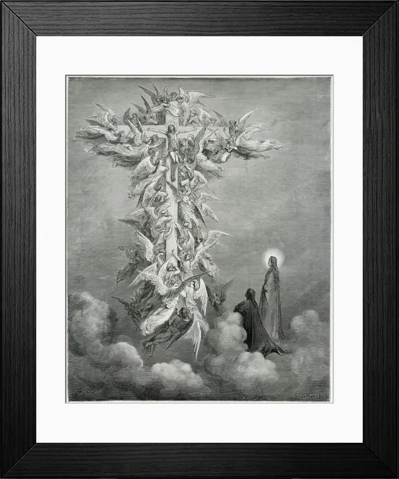 Framed Print : VISION / CROSS / ANGELS Framed Print : VISION / CROSS / ANGELS