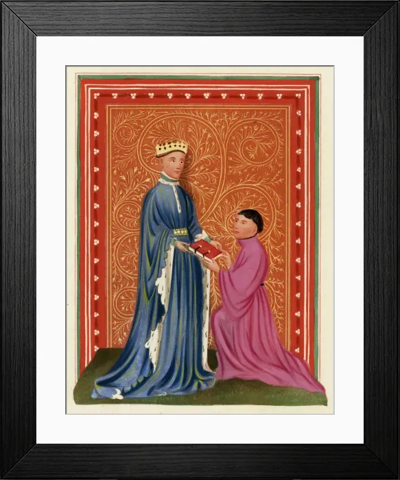 Framed Print : King Henry V with Occleve Framed Print : King Henry V with Occleve