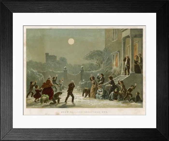 Framed Print : SNOWBALL BATTLE Framed Print : SNOWBALL BATTLE