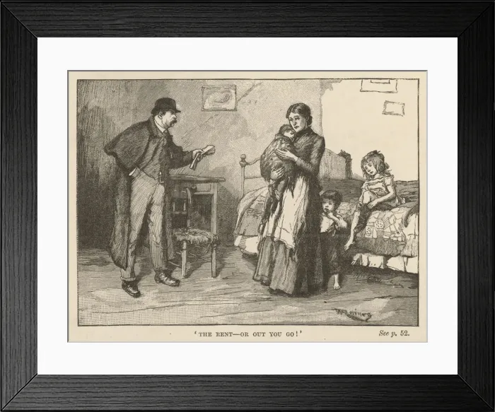 Framed Print : Landlord Demands Rent Framed Print : Landlord Demands Rent