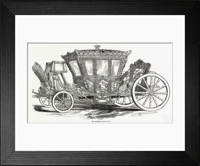 Framed Print : Speakers State Coach 1847 Framed Print : Speakers State Coach 1847