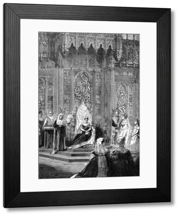 Framed Print : QUEENS SPEECH 1871 Framed Print : QUEENS SPEECH 1871
