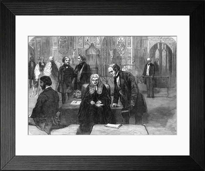 Framed Print : CHANCELLOR ON WOOLSACK 1858 Framed Print : CHANCELLOR ON WOOLSACK 1858