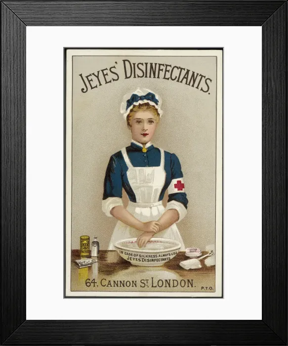 Framed Print : AD FOR DISINFECTANT Framed Print : AD FOR DISINFECTANT