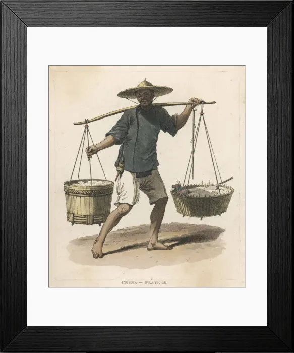 Framed Print : CHINESE RICE SELLER