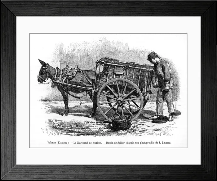 Framed Print : SPANISH COAL SELLER Framed Print : SPANISH COAL SELLER