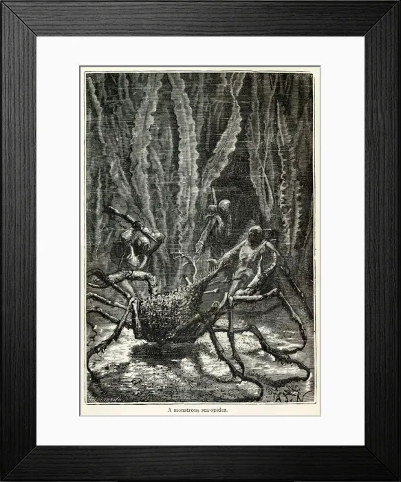 Framed Print : 20000 Leagues Under the Sea, Jules Verne Framed Print : 20000 Leagues Under the Sea, Jules Verne