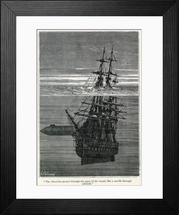 Framed Print : 20000 Leagues Under the Sea, Jules Verne Framed Print : 20000 Leagues Under the Sea, Jules Verne