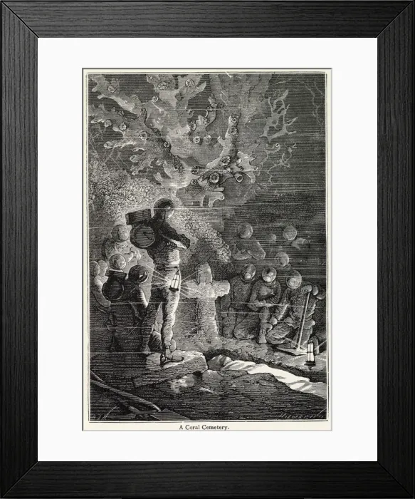 Framed Print : 20000 Leagues Under the Sea, Jules Verne Framed Print : 20000 Leagues Under the Sea, Jules Verne