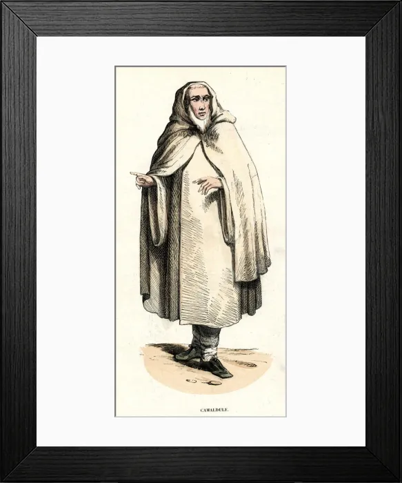 Framed Print : CAMALDOLI. A monk of the CAMALDOLI, a Benedictine spin-off Date: 1848 Framed Print : CAMALDOLI. A monk of the CAMALDOLI, a Benedictine spin-off Date: 1848