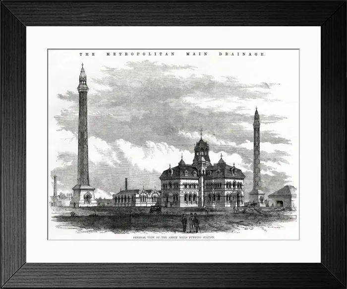 Framed Print : Abbey Mills Pumping Station 1868 Framed Print : Abbey Mills Pumping Station 1868