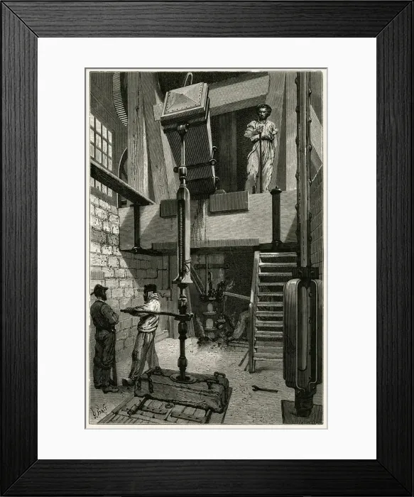 Framed Print : 1869 / COAL MINE / BORING Framed Print : 1869 / COAL MINE / BORING