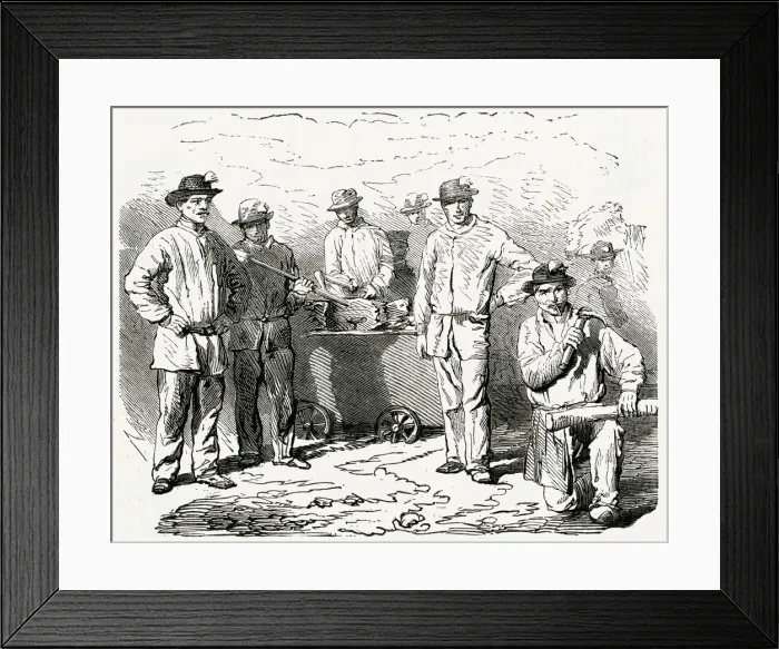Framed Print : Miners in Bethune 1861 Framed Print : Miners in Bethune 1861