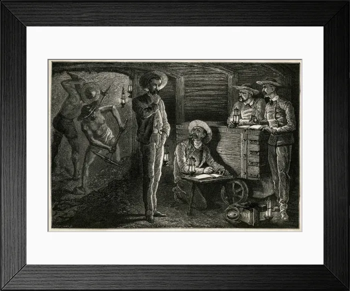 Framed Print : MINING ENGINEERS / 1869 Framed Print : MINING ENGINEERS / 1869