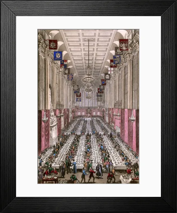 Framed Print : LONDON GUILDHALL BANQUET Framed Print : LONDON GUILDHALL BANQUET