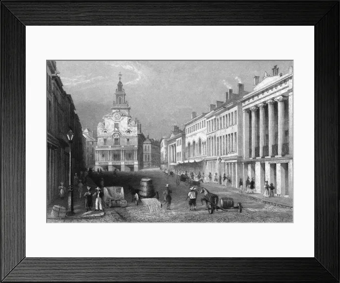 Framed Print : BOSTON / STATE ST / BARTLETT Framed Print : BOSTON / STATE ST / BARTLETT