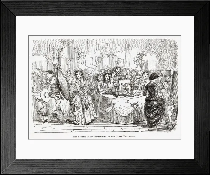 Framed Print : Cartoon, Looking Glass Department - Great Exhibition Framed Print : Cartoon, Looking Glass Department - Great Exhibition