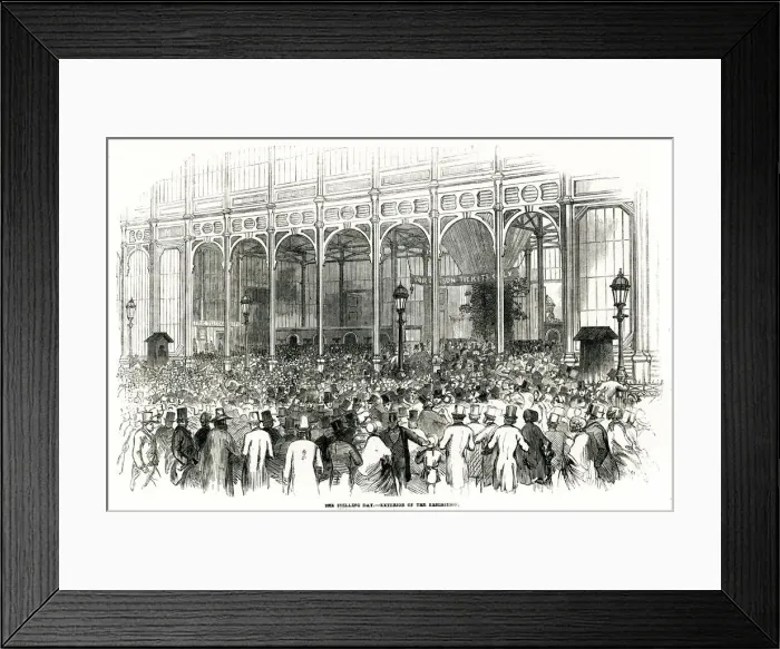 Framed Print : Shilling day at the Great Exhibition of 1851 Framed Print : Shilling day at the Great Exhibition of 1851