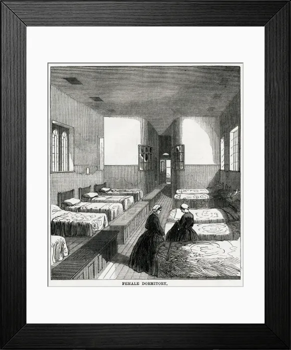 Framed Print : Broadmoor - female dormitory 1867 Framed Print : Broadmoor - female dormitory 1867