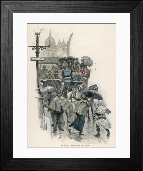Framed Print : FLEET ST IN THE RAIN Framed Print : FLEET ST IN THE RAIN