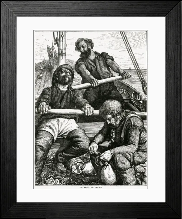 Framed Print : Harvest of the sea 1867 Framed Print : Harvest of the sea 1867