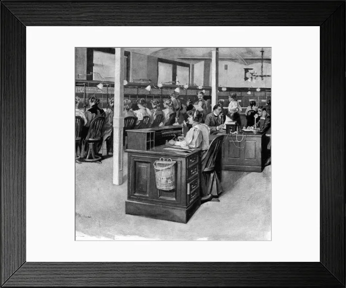 Framed Print : NY TELEPHONE EXCHANGE Framed Print : NY TELEPHONE EXCHANGE