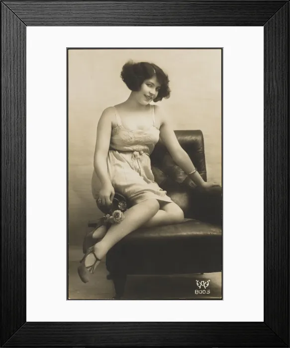 Framed Print : Girl in a Slip - Photo Framed Print : Girl in a Slip - Photo