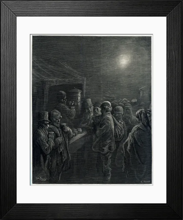 Framed Print : DORE COFFEE STALL 1870 Framed Print : DORE COFFEE STALL 1870