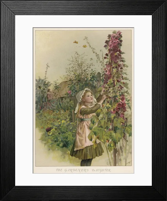 Framed Print : GARDENERS DAUGHTER 1890 Framed Print : GARDENERS DAUGHTER 1890