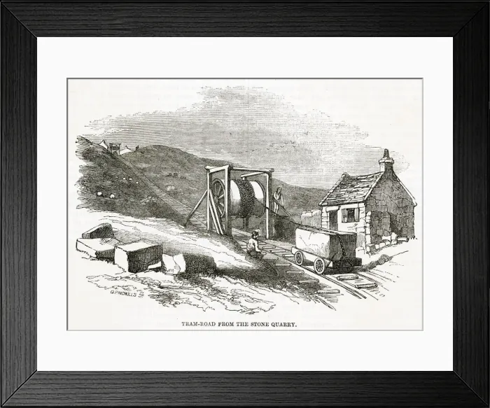 Framed Print : QUARRY TRAM, PORTLAND Framed Print : QUARRY TRAM, PORTLAND