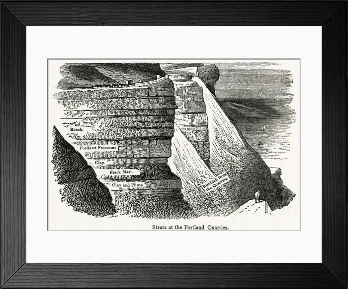 Framed Print : PORTLAND QUARRY: STRATA Framed Print : PORTLAND QUARRY: STRATA