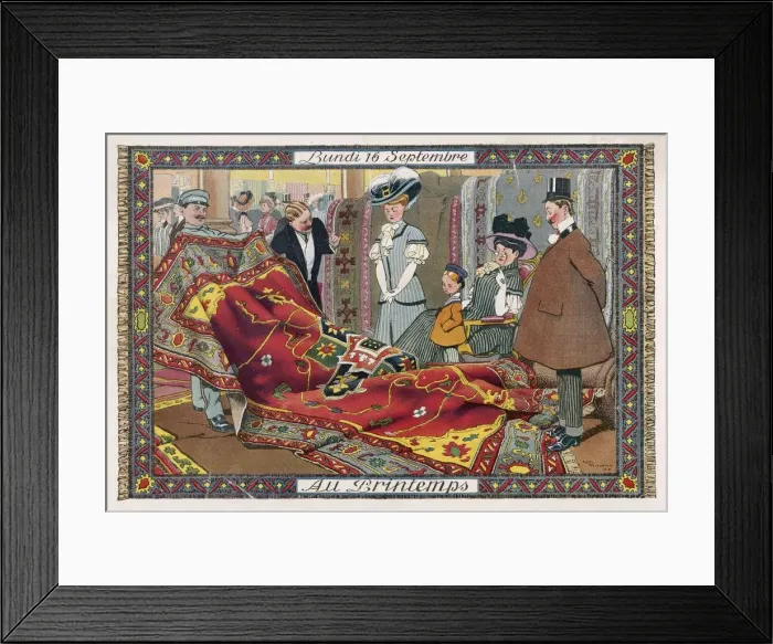 Framed Print : SELLING CARPETS 1907 Framed Print : SELLING CARPETS 1907