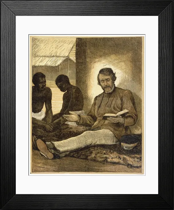Framed Print : LIVINGSTONE READS BIBLE Framed Print : LIVINGSTONE READS BIBLE