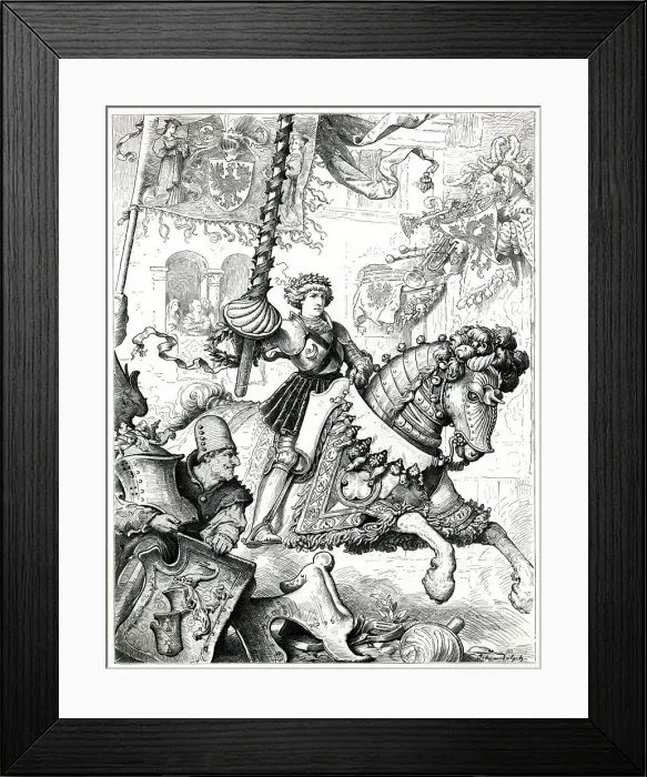 Framed Print : KNIGHT AT TOURNAMENT Framed Print : KNIGHT AT TOURNAMENT