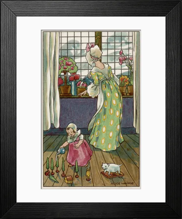 Framed Print : WATERING PLANTS Framed Print : WATERING PLANTS