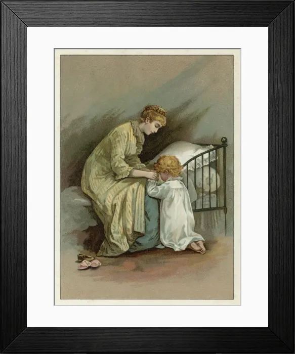 Framed Print : SAYING PRAYERS WITH MAMA Framed Print : SAYING PRAYERS WITH MAMA