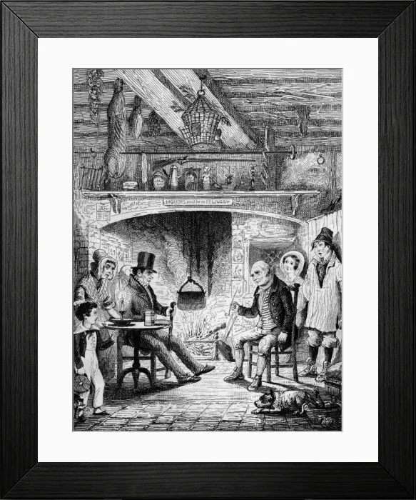 Framed Print : VILLAGE INN SCENE C1840 Framed Print : VILLAGE INN SCENE C1840