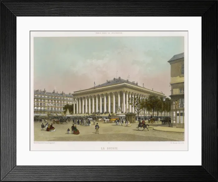 Framed Print : PARIS BOURSE 1863 Framed Print : PARIS BOURSE 1863