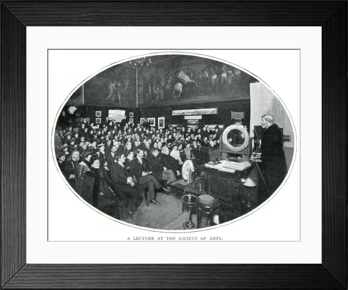 Framed Print : Lecture at the Society of Arts 1900 Framed Print : Lecture at the Society of Arts 1900