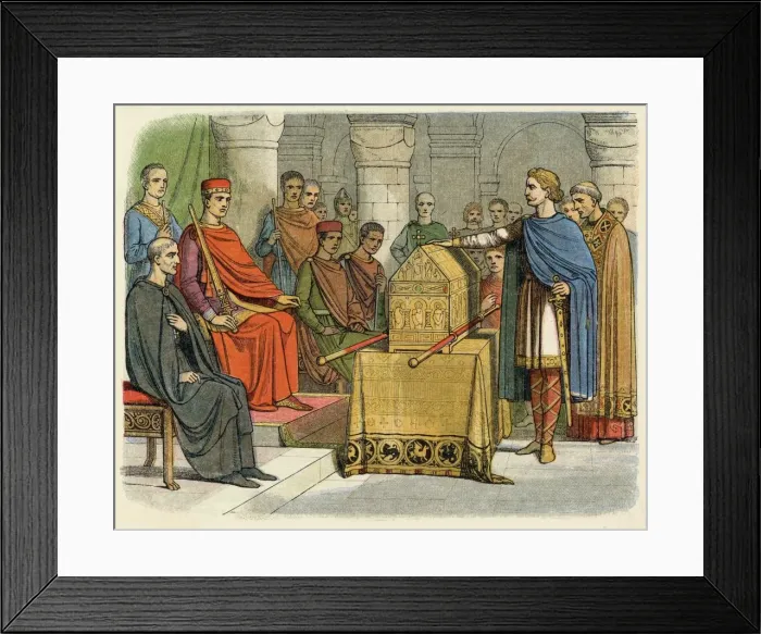 Framed Print : Harold Pays Homage