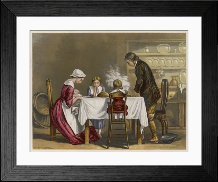 Framed Print : Grace Saying - England Framed Print : Grace Saying - England
