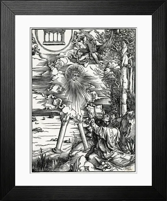 Framed Print : JOHN DEVOURS THE BOOK Framed Print : JOHN DEVOURS THE BOOK