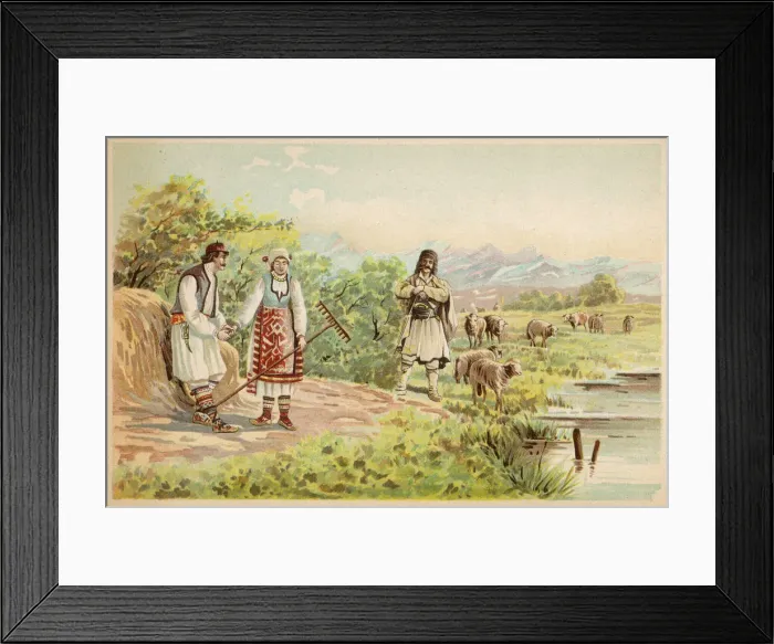 Framed Print : SERBIAN SHEPHERDS Framed Print : SERBIAN SHEPHERDS