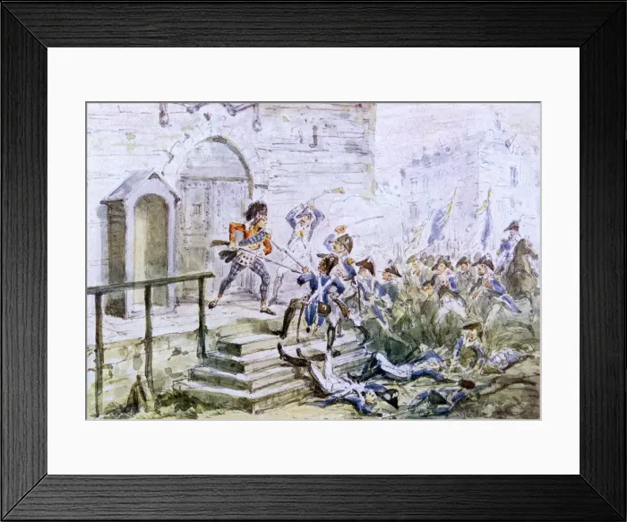 Framed Print : 1798 SCOTS V FRENCH / B / W Framed Print : 1798 SCOTS V FRENCH / B / W