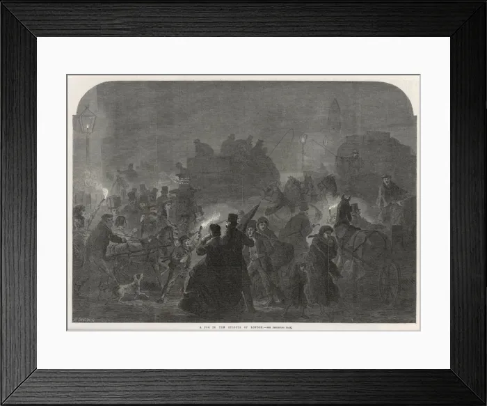 Framed Print : FOGGY LONDON 1867 Framed Print : FOGGY LONDON 1867