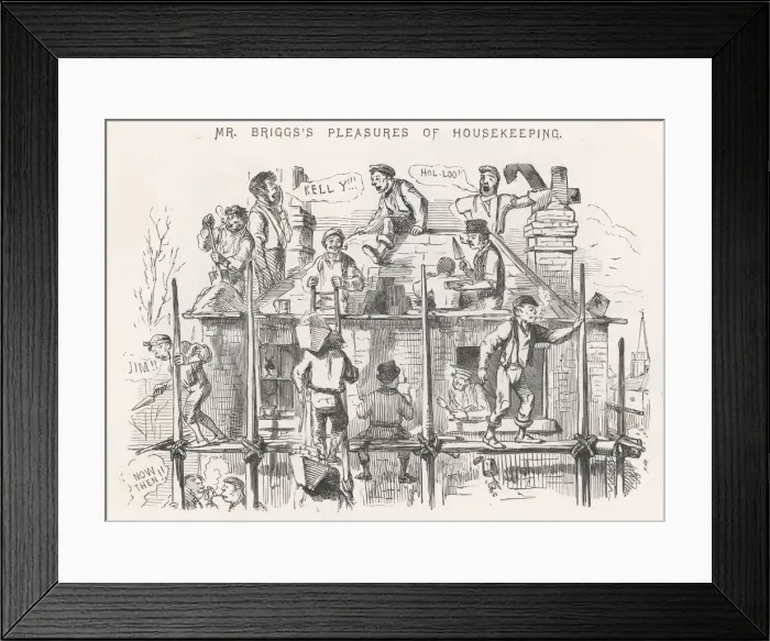 Framed Print : Cartoon, Mr Briggss Pleasures of Housekeeping Framed Print : Cartoon, Mr Briggss Pleasures of Housekeeping