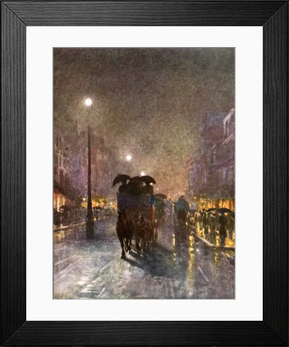 Framed Print : LONDON BUSES AT NIGHT Framed Print : LONDON BUSES AT NIGHT