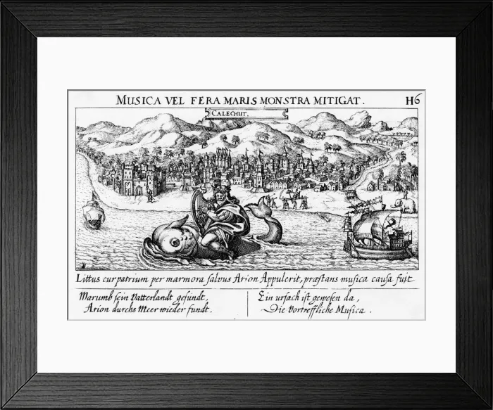 Framed Print : ARION ON A DOLPHIN Framed Print : ARION ON A DOLPHIN